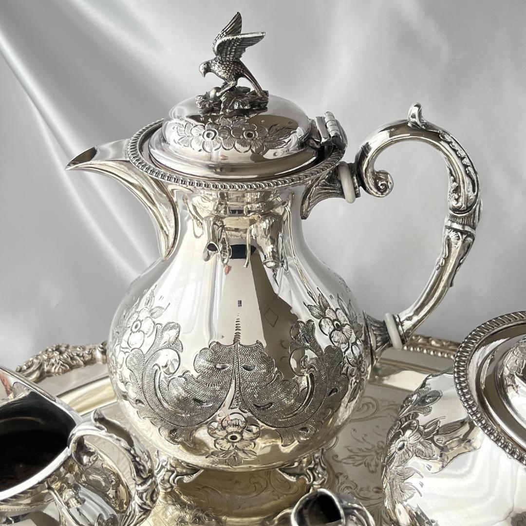 【John Turton】 ファルコンのティーセット 4点 ティーポット/ジャグ