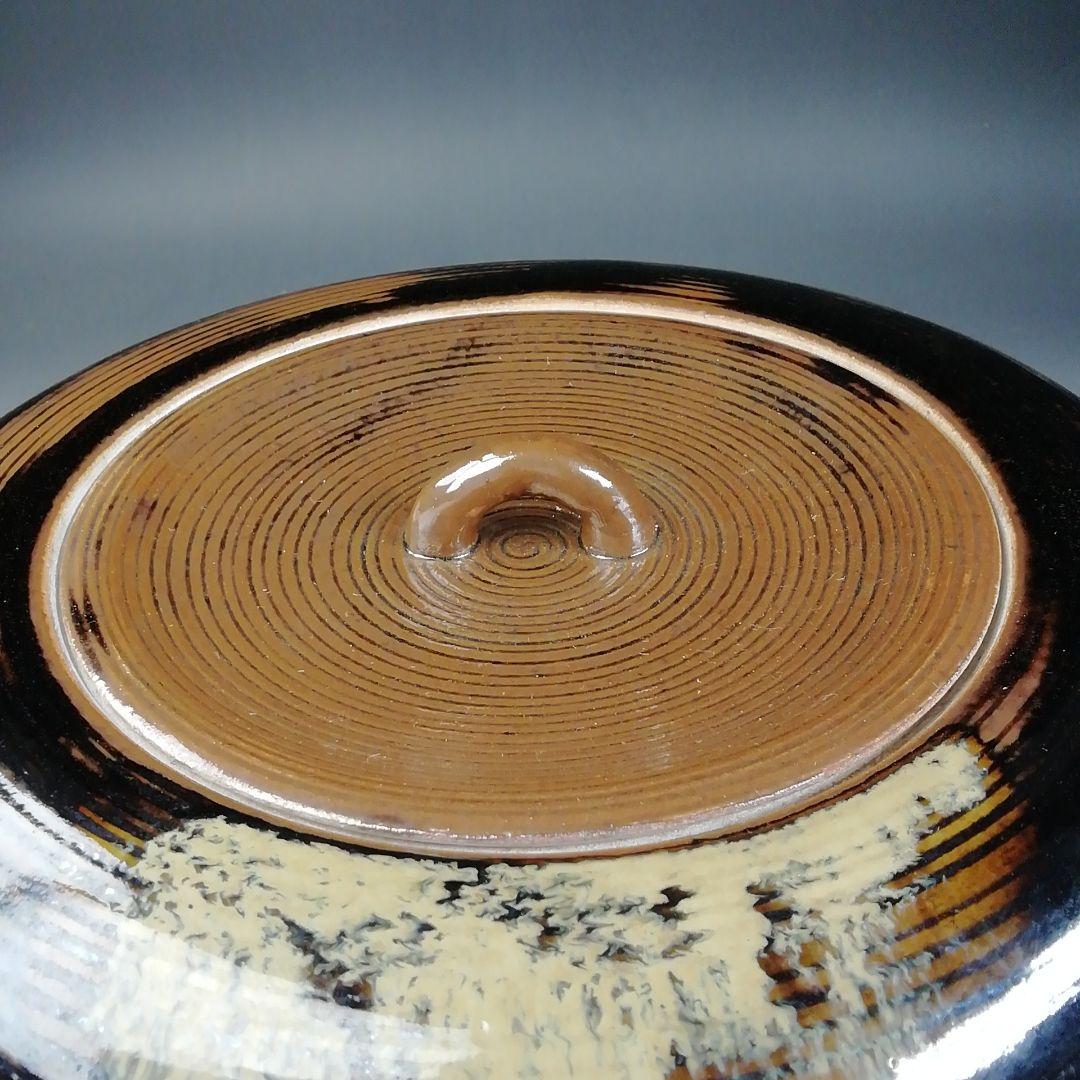 Ｔ６８０　水指　『膳所焼』『箪瓢水指』『淡海ぜぜ 陽炎園 造』　共箱　茶道具