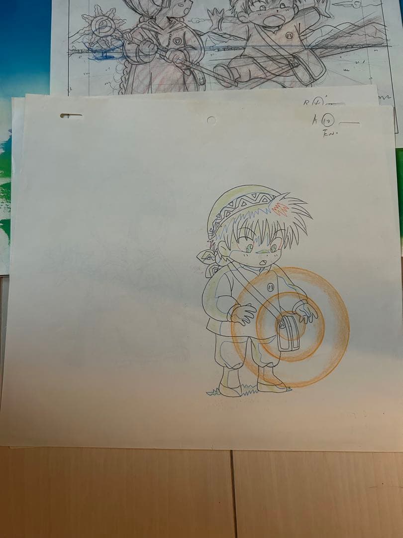 魔法陣グルグル　セル画　背景付き（ニケククリ草原）