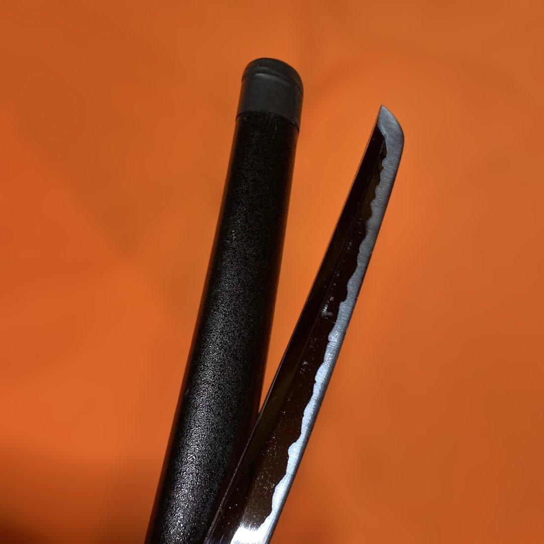 格安上質模造刀 茶柄 雲龍楕円鍔 黒梨地鞘