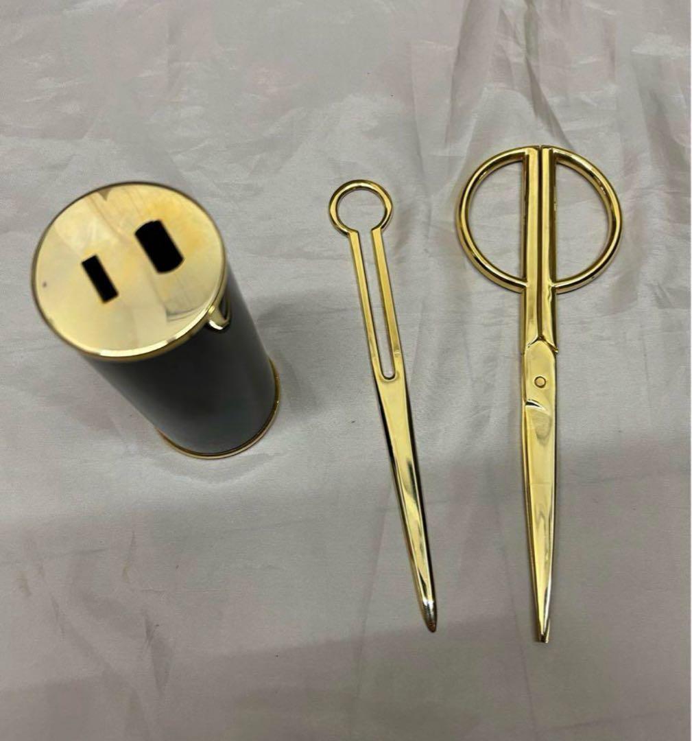 ペーパーナイフ ハサミ 収納立て フランス アンティーク