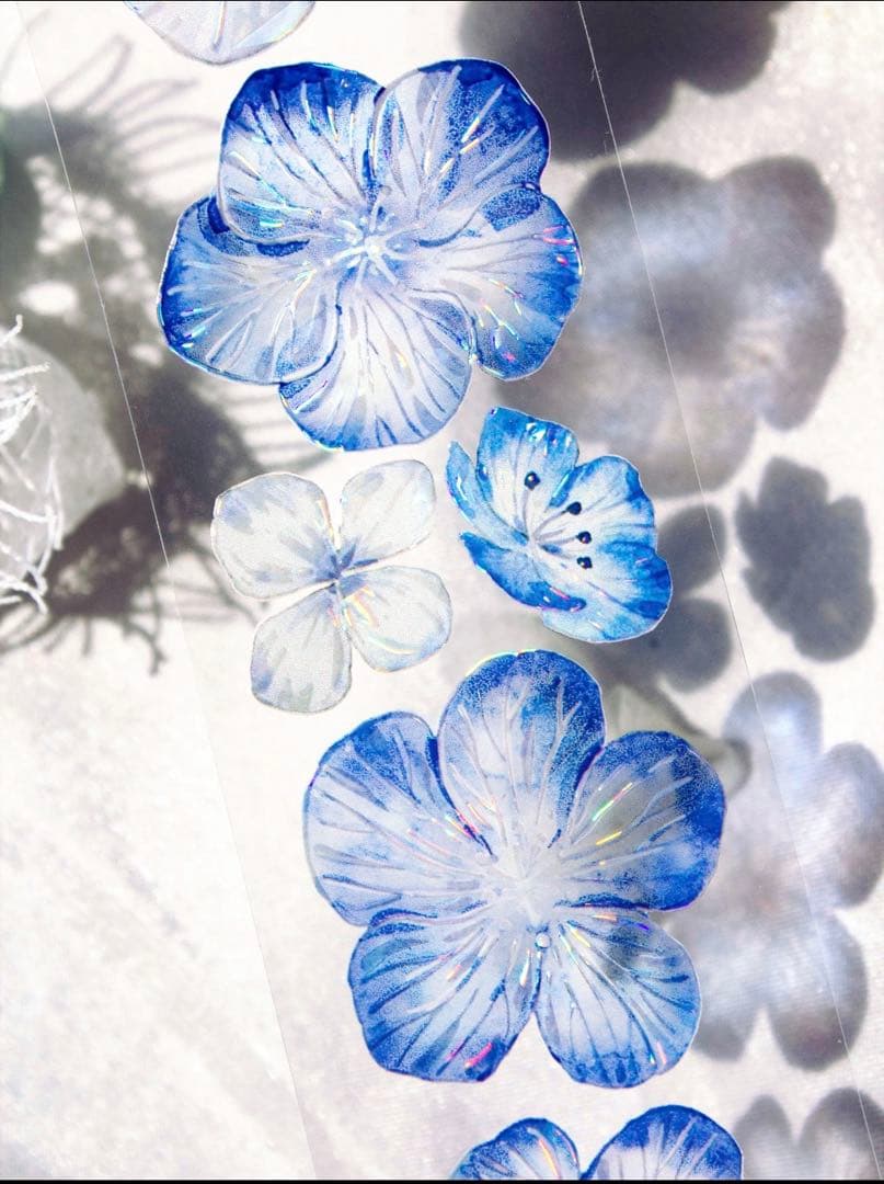 TimeGrid《蓝雾花屿》海外マスキングテープ　マステ 【2451】