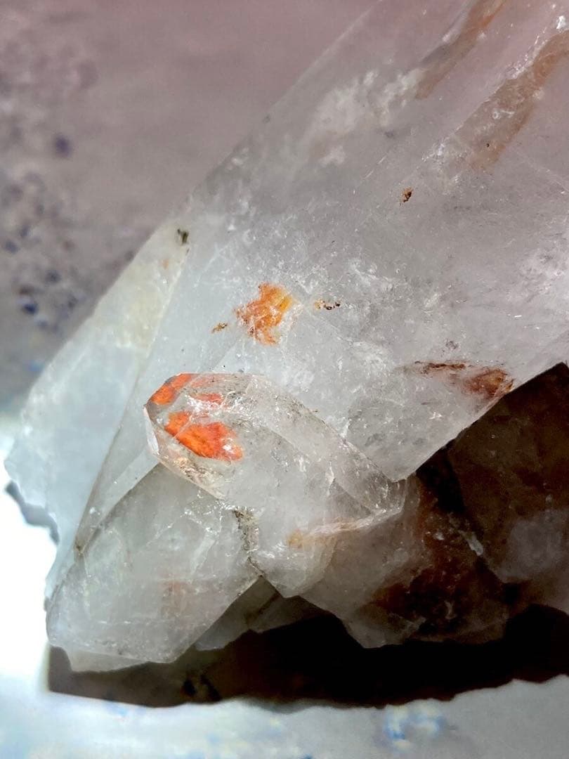 炎の精霊ঌ 　アンフィボールインクォーツ✨　クラスター　原石　クリスタル　水晶