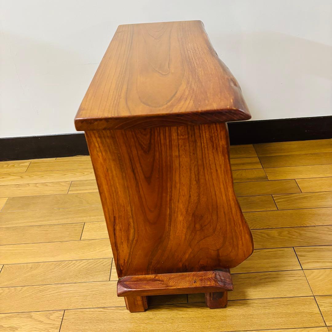 【希少品】深谷木工 木製 天然木 板 脚付き 座卓 サイドテーブル　送料込み
