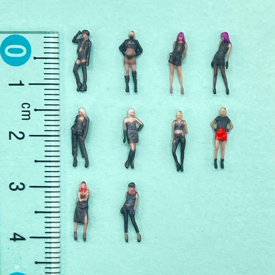 Nゲージ　リオナ　フィギュア10体　鉄道模型　1/64より小　完成品　ミニチュア