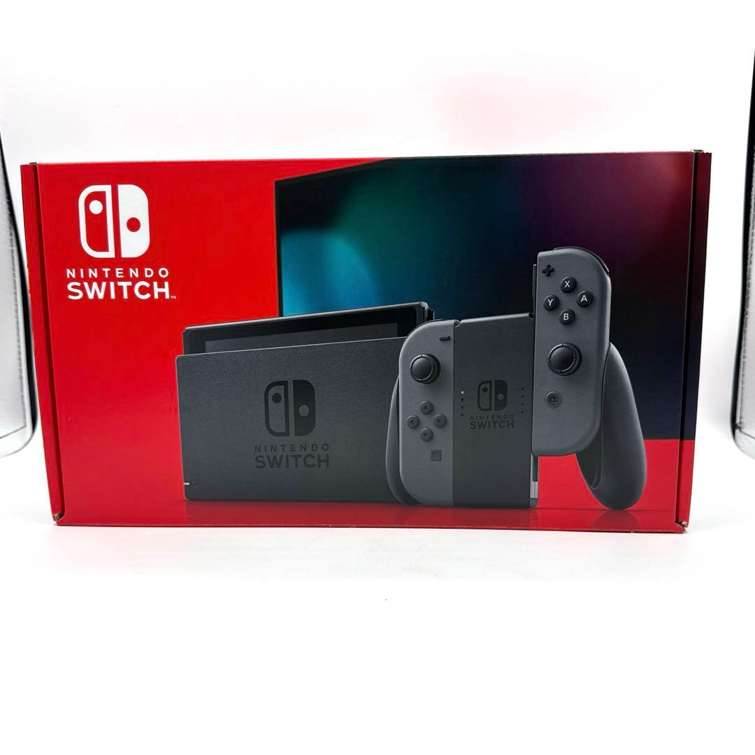 未使用級Nintendo Switch 本体 グレー バッテリー強化版 プロコン