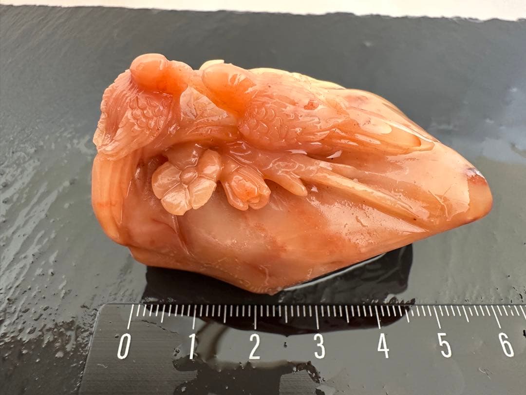 【喜鹊连枝】ラオス石　鳥　篆刻　印材 落款 遊印 雅号 書道