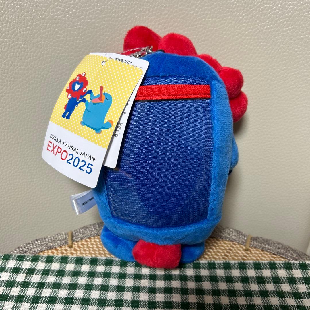 万博記念ICOCAカード&ミャクミャクぬいぐるみ　リール付パスケース　イコちゃん