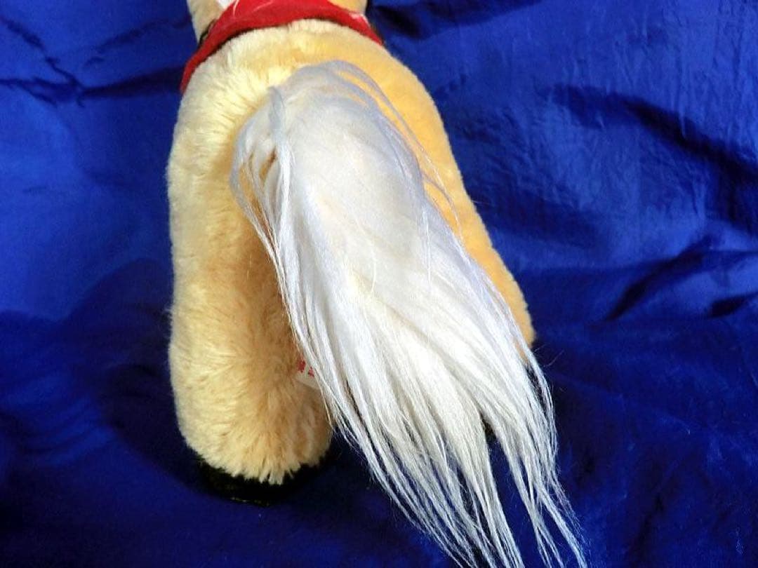 アンティーク　たてがみフサフサ　純羊毛使用　馬　ポニーぬいぐるみ　鞍付き　日本製