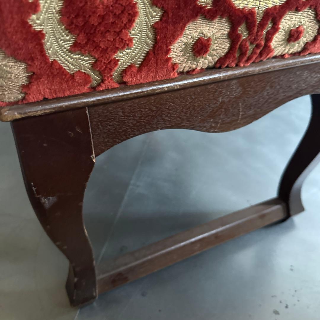 最終価格お値下げ❣️ヴィンテージスツール　金華織のような座面！とても素敵！