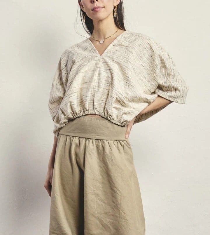 でこぴん様☆yinyang☆ハンドウーブントップ☆グレー