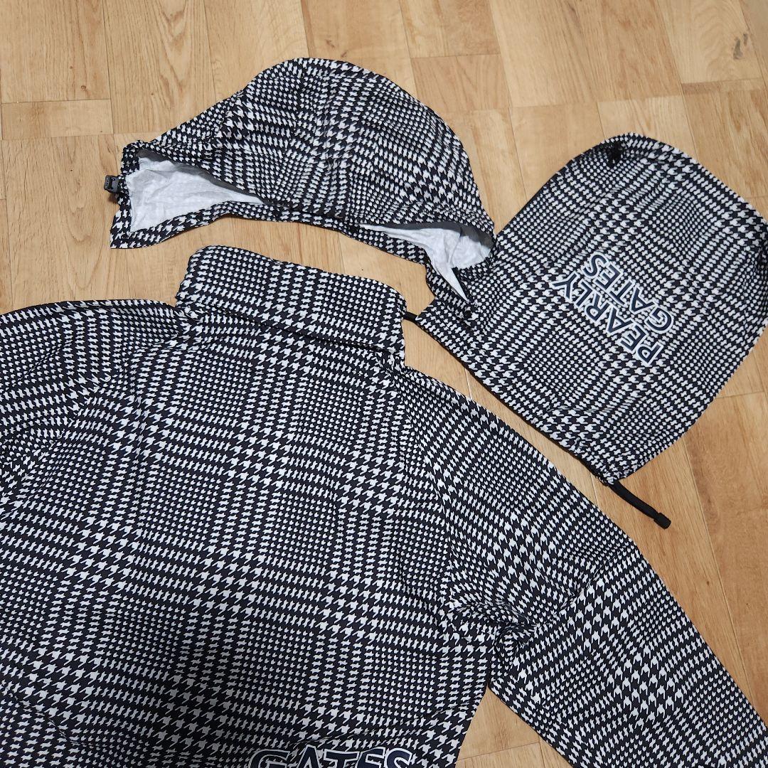 新品　パーリーゲイツ　メンズ　レインウエア　上下セットアップ　千鳥柄　サイズ5