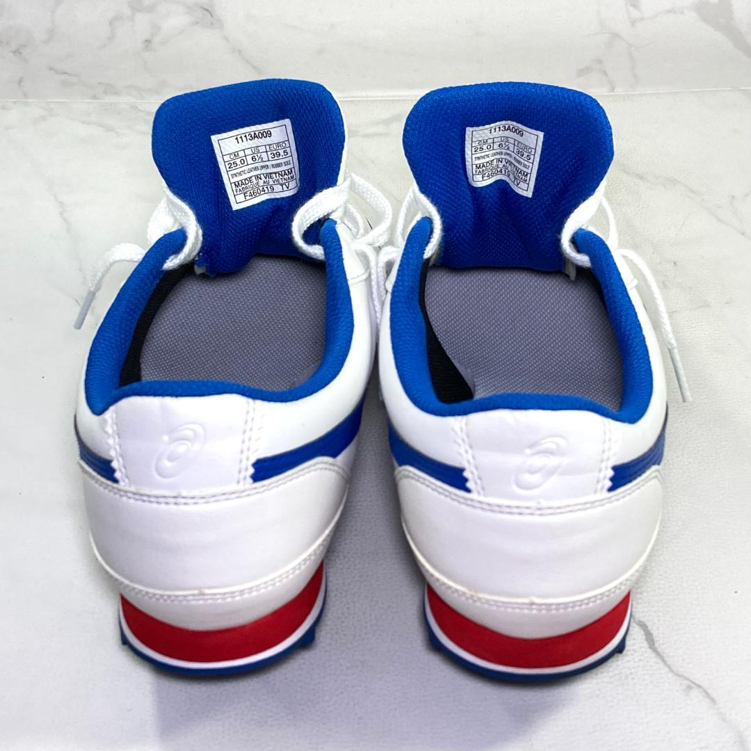 asics ゲルプレショットクラシック3 ゴルフシューズ 25㎝ 白/青/赤