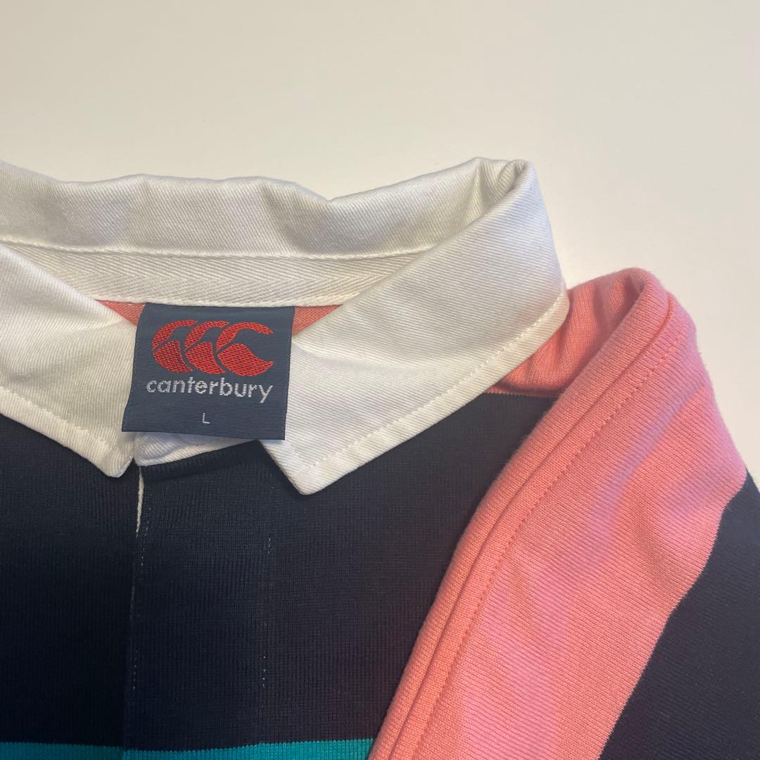 canterbury マルチカラー ストライプ ラガーシャツ