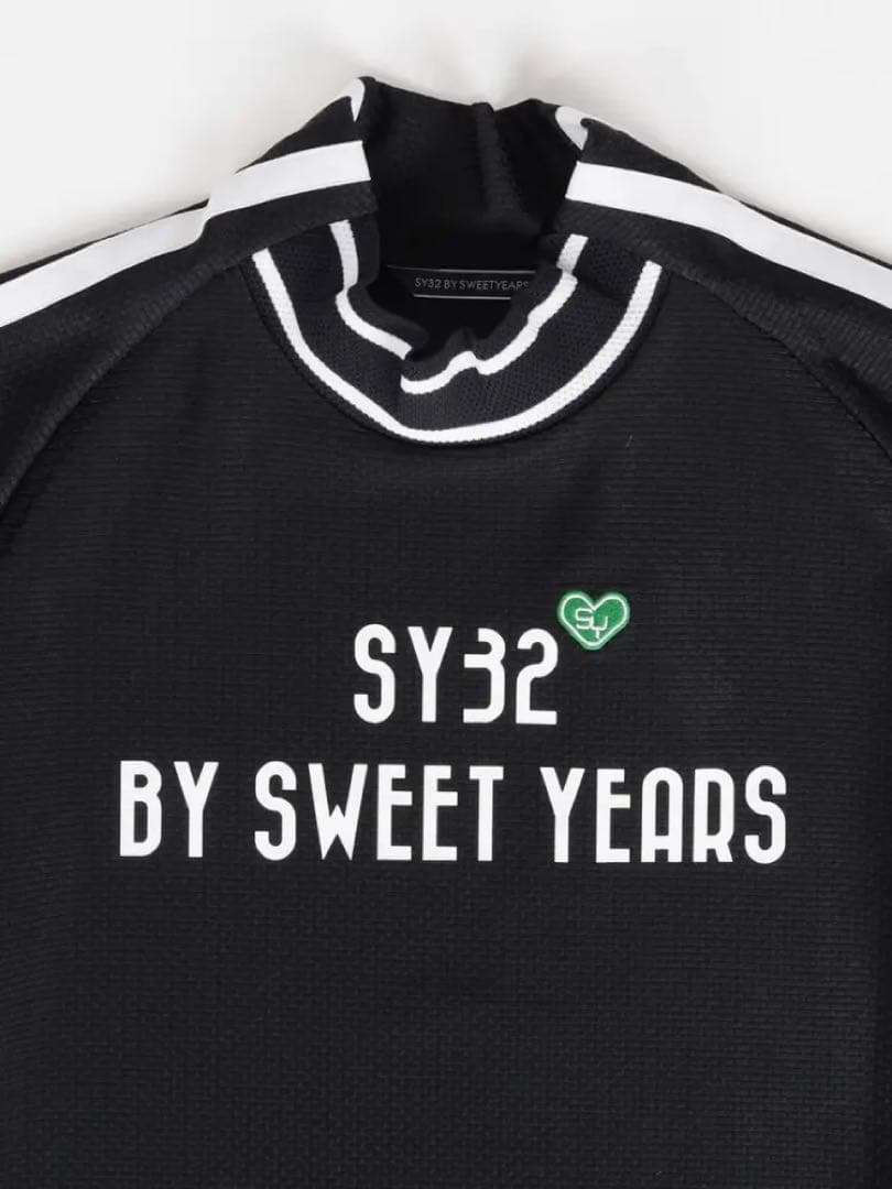 SY32 BLOCK JQ TRICOT L/S MOCK ブラック　Mサイズ