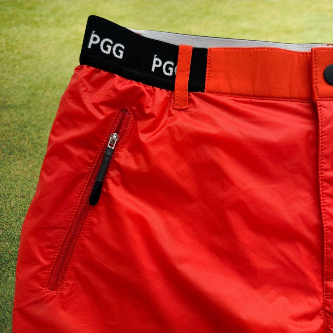 現行モデル　パーリーゲイツ　PGG ハーフパンツ　短パン　オレンジ　美品　5 L