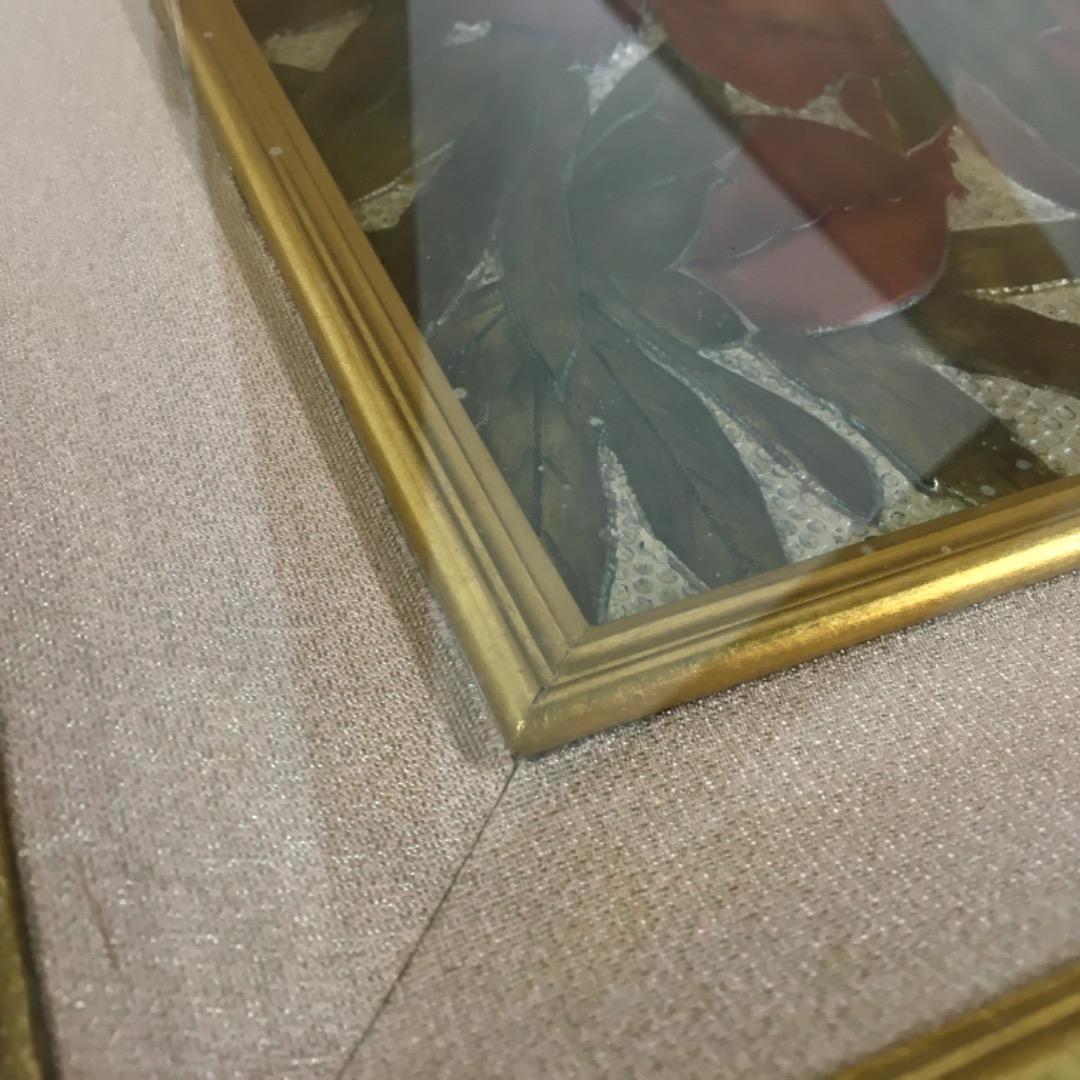 ○【彫金 緋牡丹】船越春秀 彫金打出 彫金 打ち出し 牡丹 傑作 金属工芸