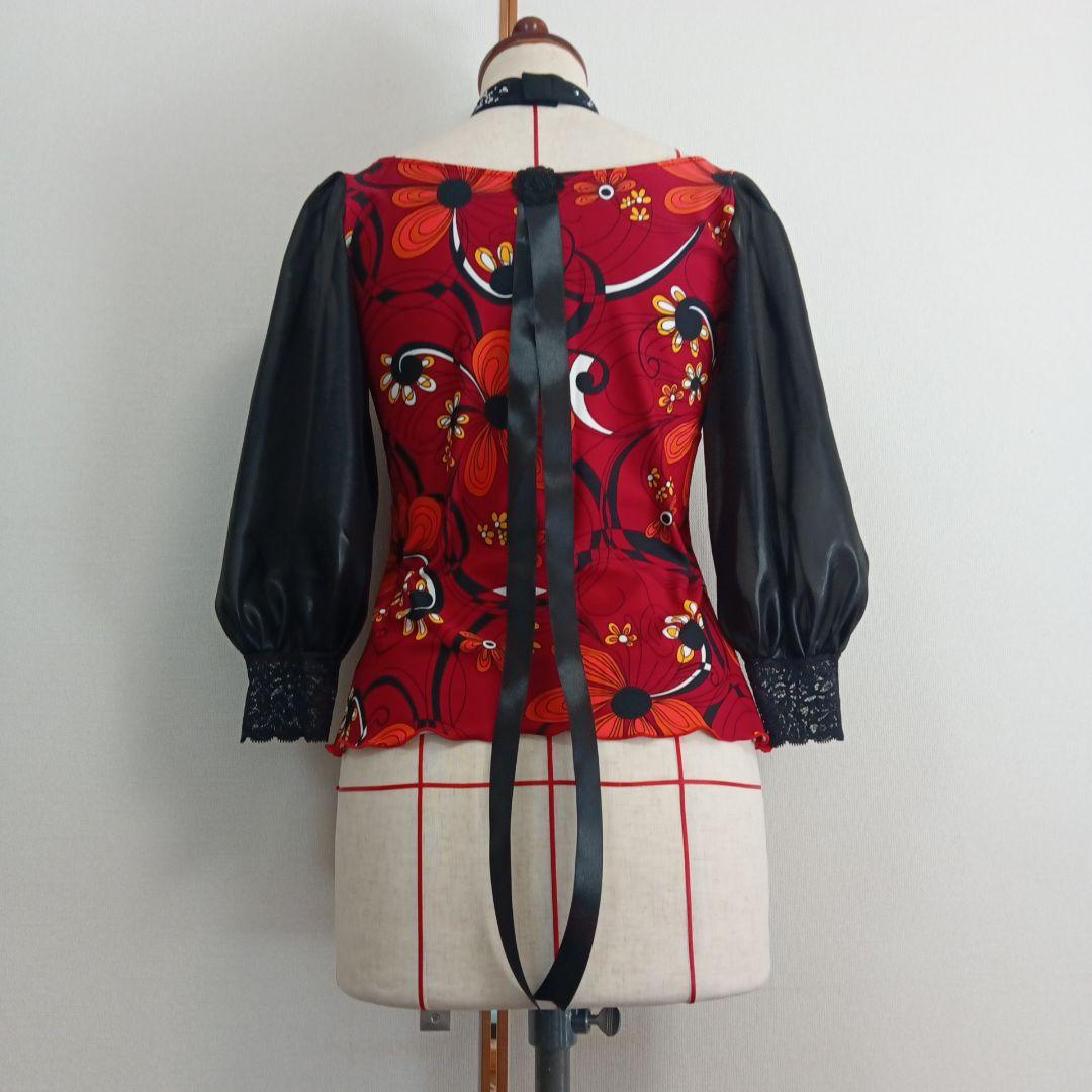 お値下げ　ハンドメイド　深紅色　社交ダンスドレス　セットアップ　トップススカート