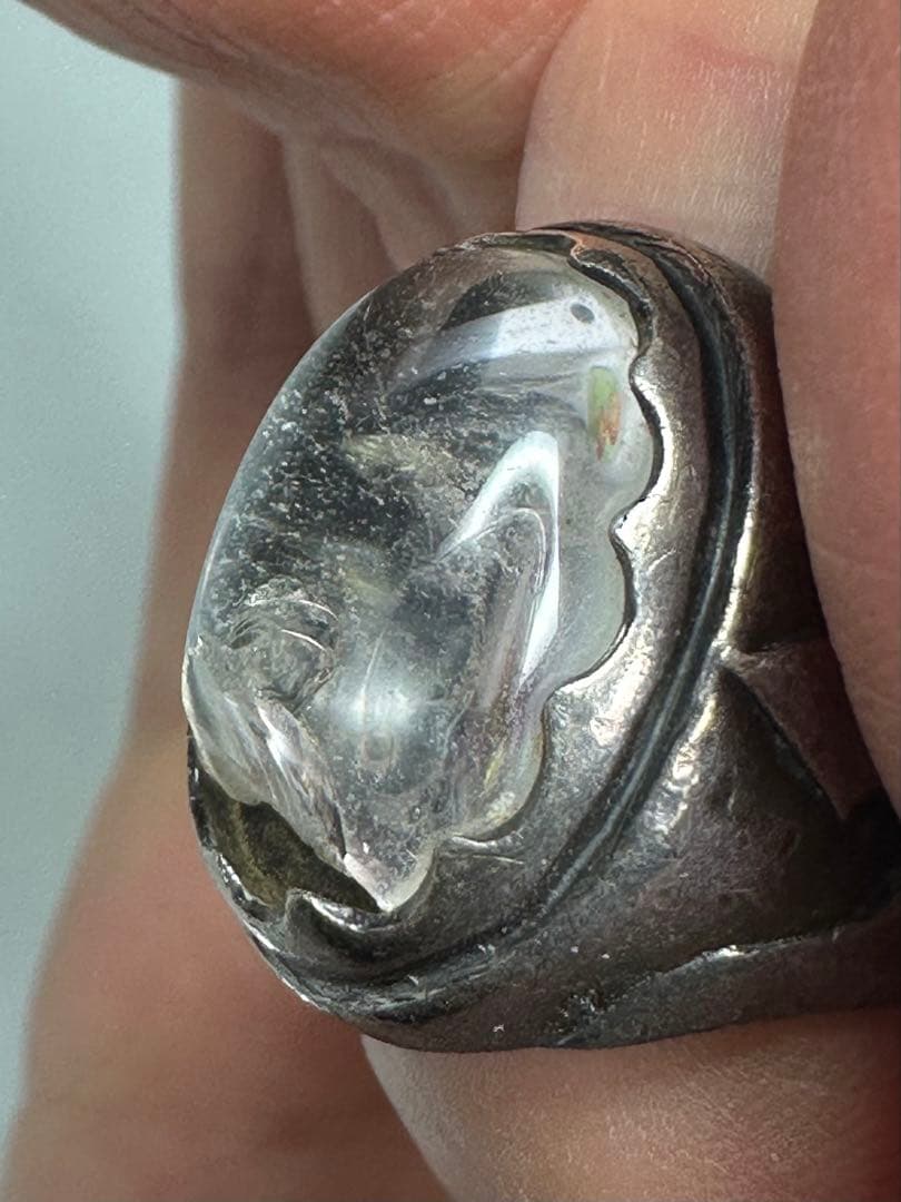 CRAZY PIG CRYSTAL SKULL リング