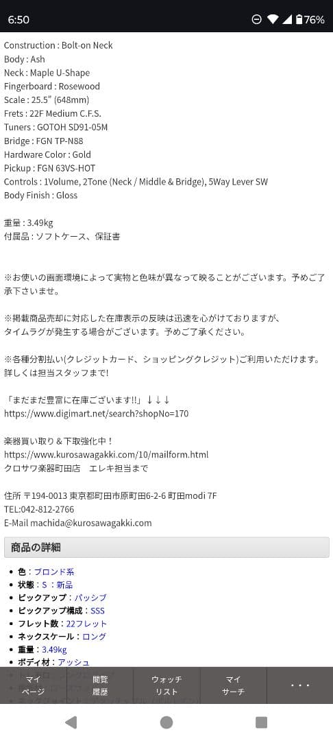 FUJIGEN　ストラトキャスター