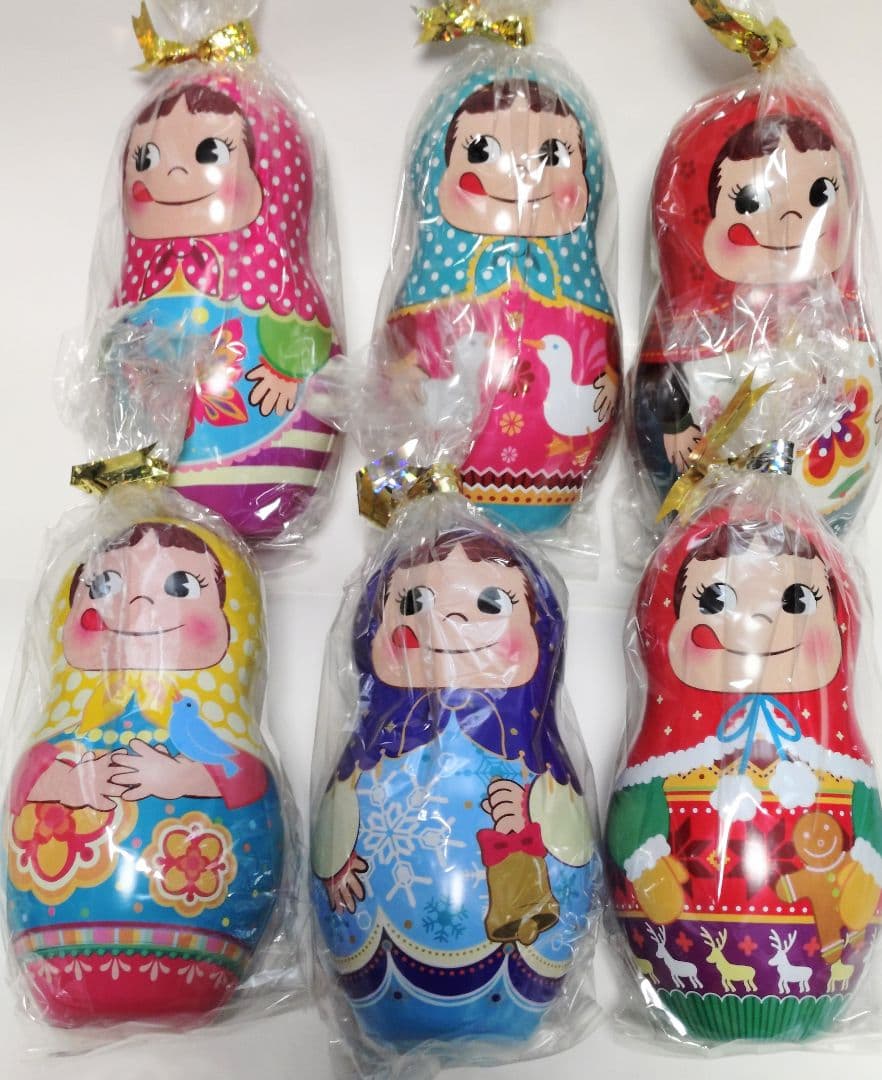 不二家☆ペコちゃんマトリョーシカ缶14個