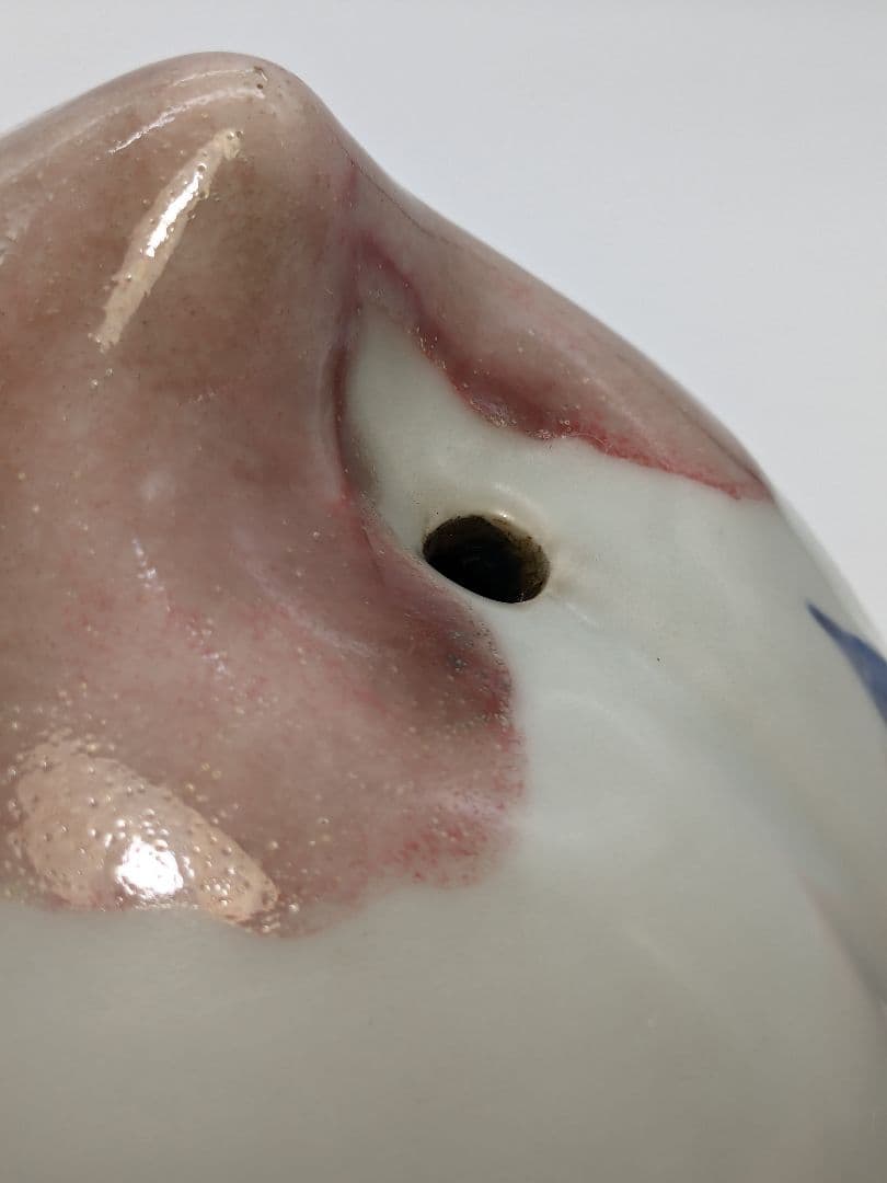 李朝 特大桃型水滴 辰砂青華彩 高麗白磁 染付 李氏朝鮮 書道具 水差 水注