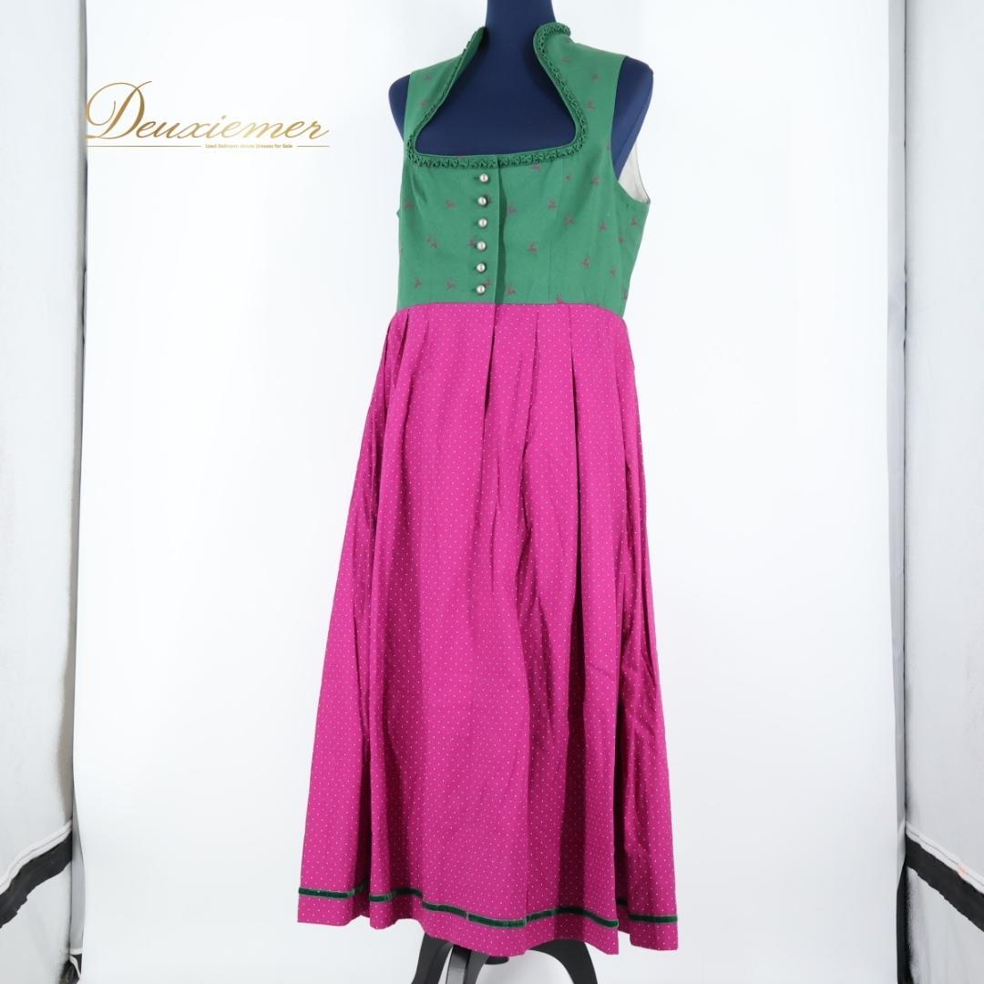 【フォークダンス衣装】ピンク Hammerschmid ワンピース ドレス 緑