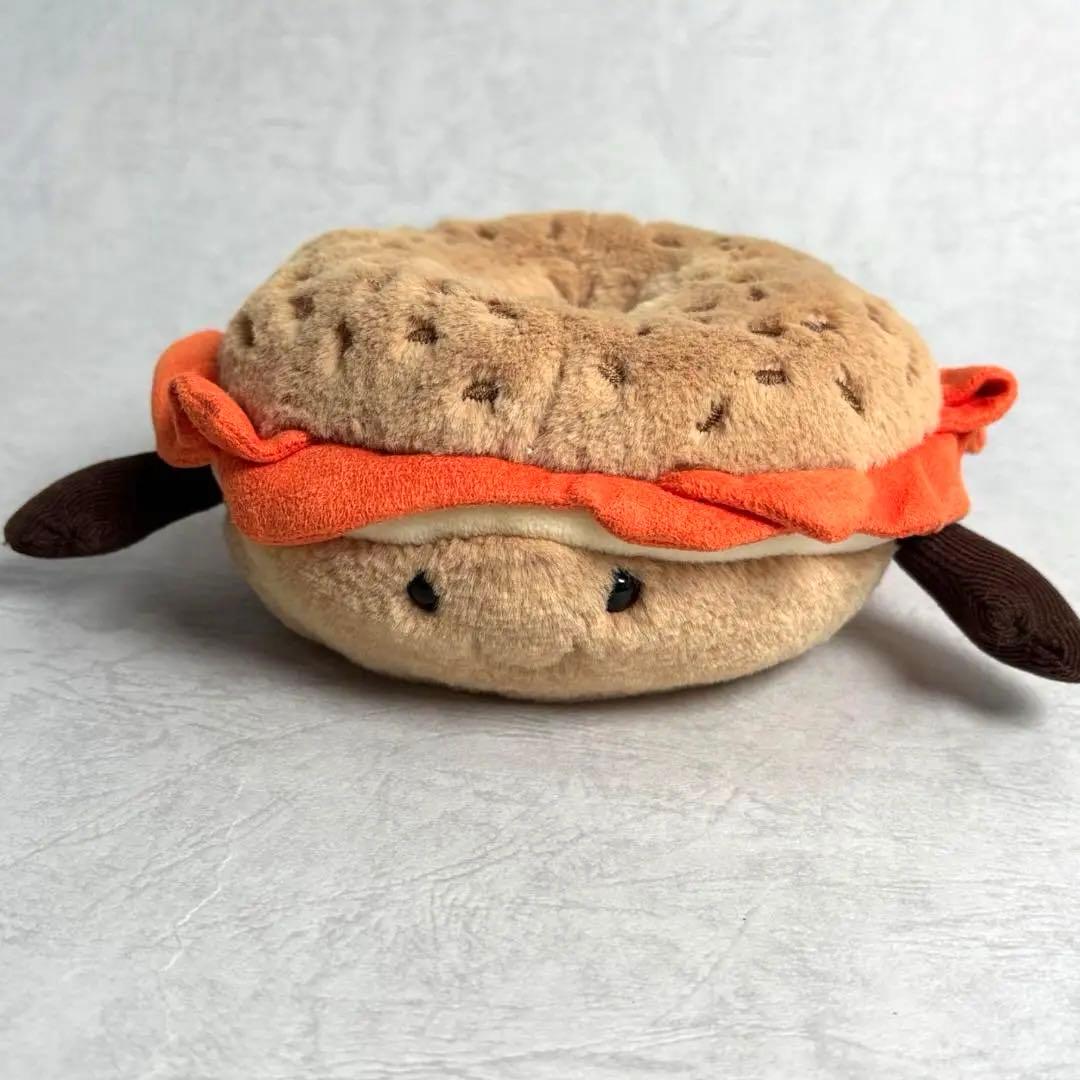 新品　ジェリーキャット べーグル　パン　ベーグルサンド　ぬいぐるみ　袋付き