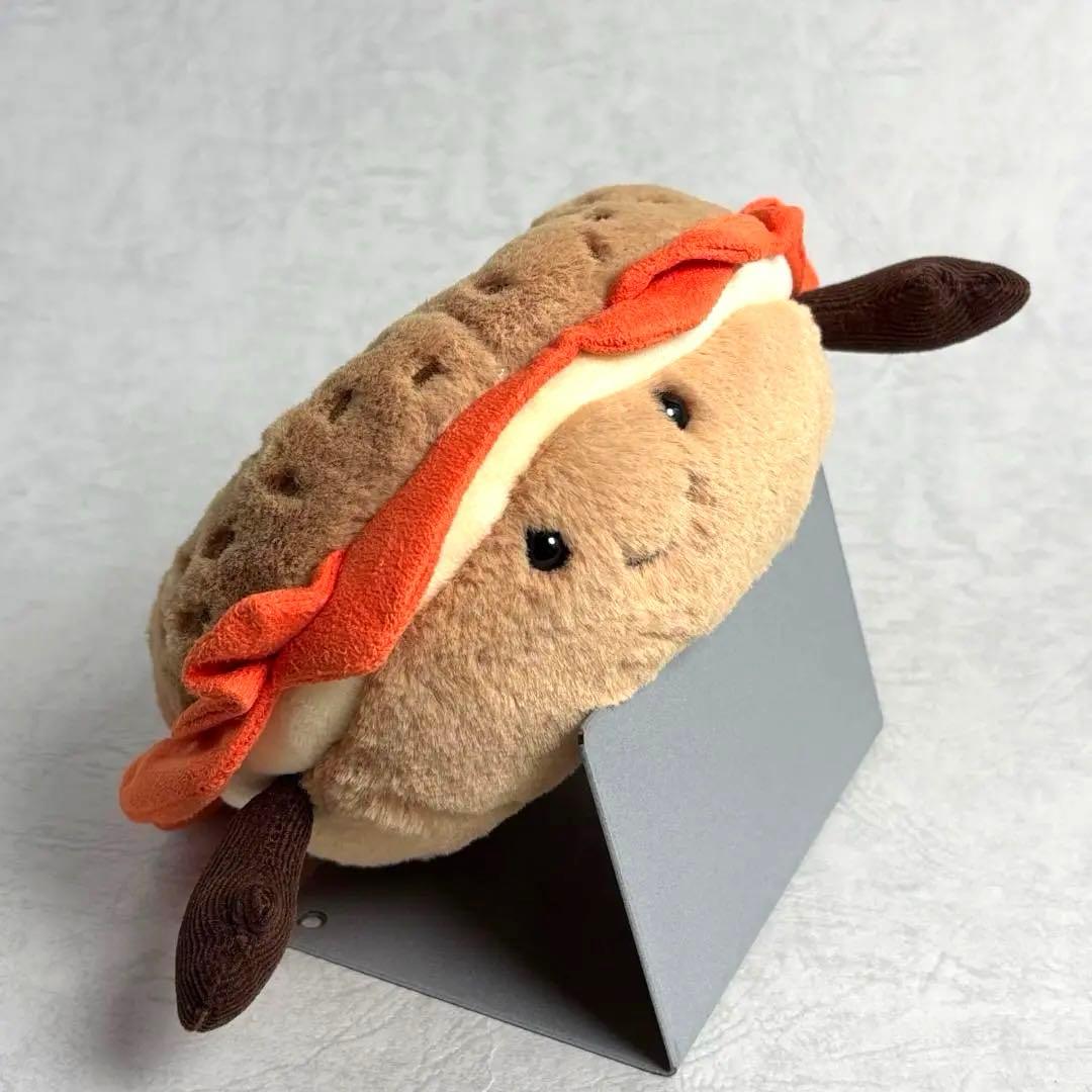 新品　ジェリーキャット べーグル　パン　ベーグルサンド　ぬいぐるみ　袋付き