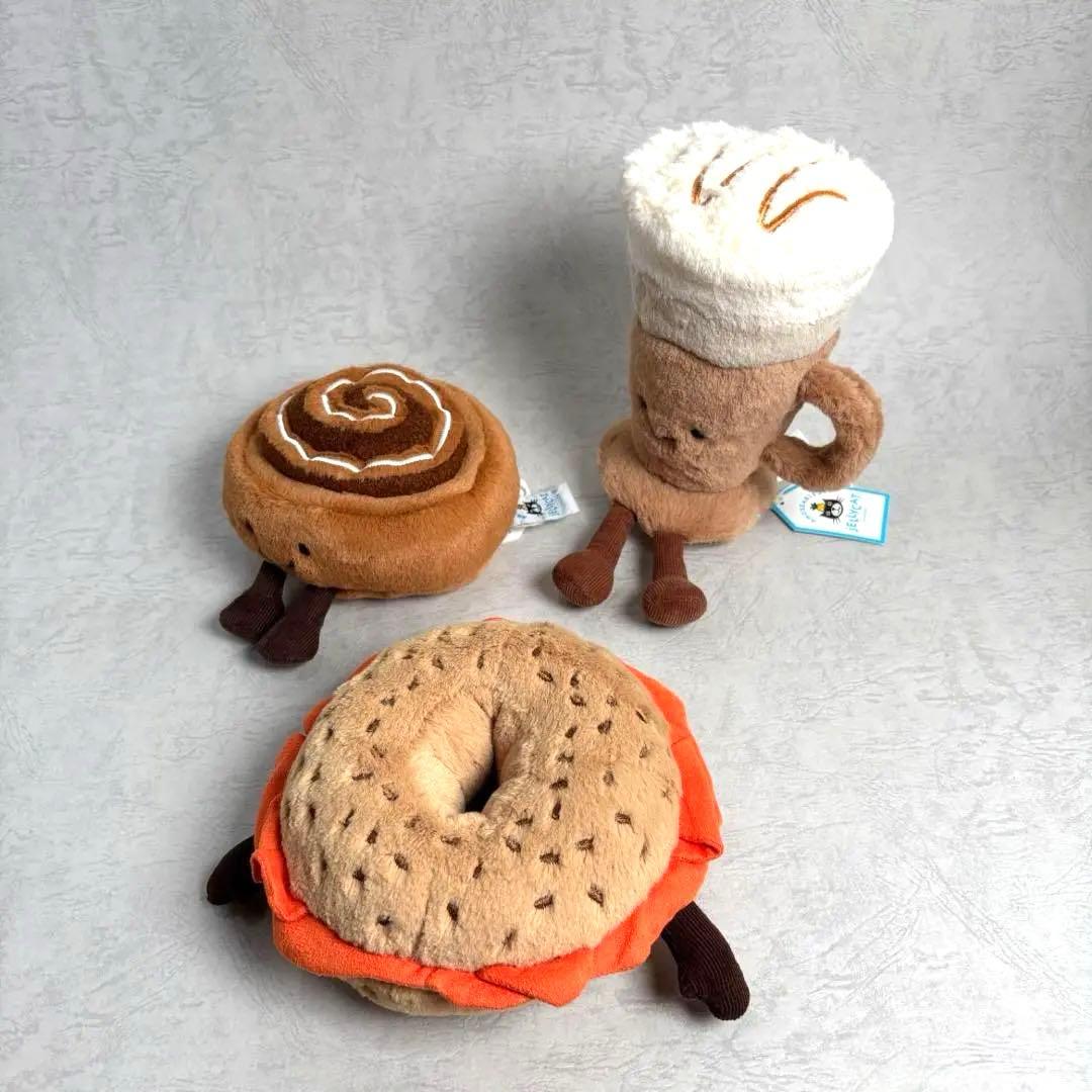 新品　ジェリーキャット べーグル　パン　ベーグルサンド　ぬいぐるみ　袋付き