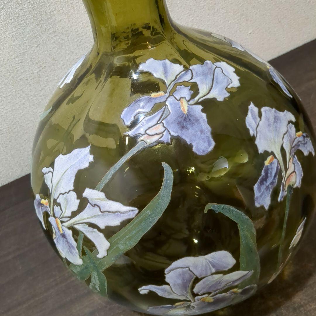 フランス製　大型花瓶 ガラス　オシャレ　花びん 花入　M1888