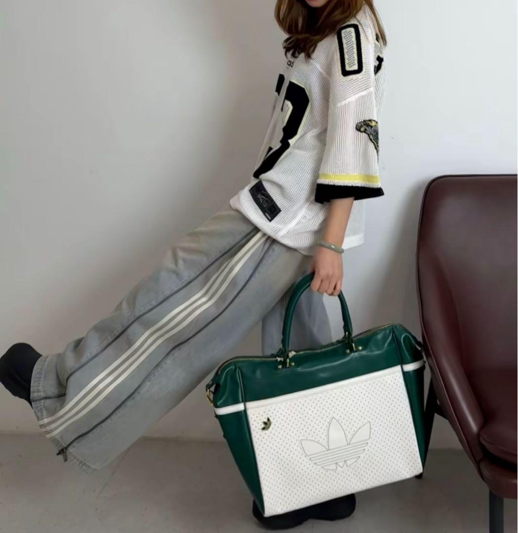 完売品Adidas ボウリングバッグ ホワイト*グリーン　JC5689