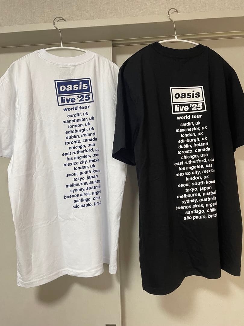CC様用oasis live '25 シャツ 2セット M(白)、L(黒タグ有)