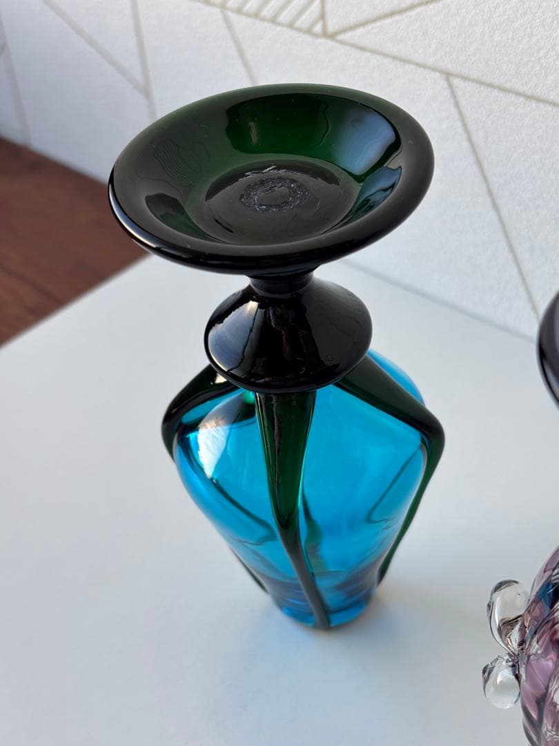 舩木倭帆　吹きガラス　作品展 一輪挿し　花瓶　2個セット