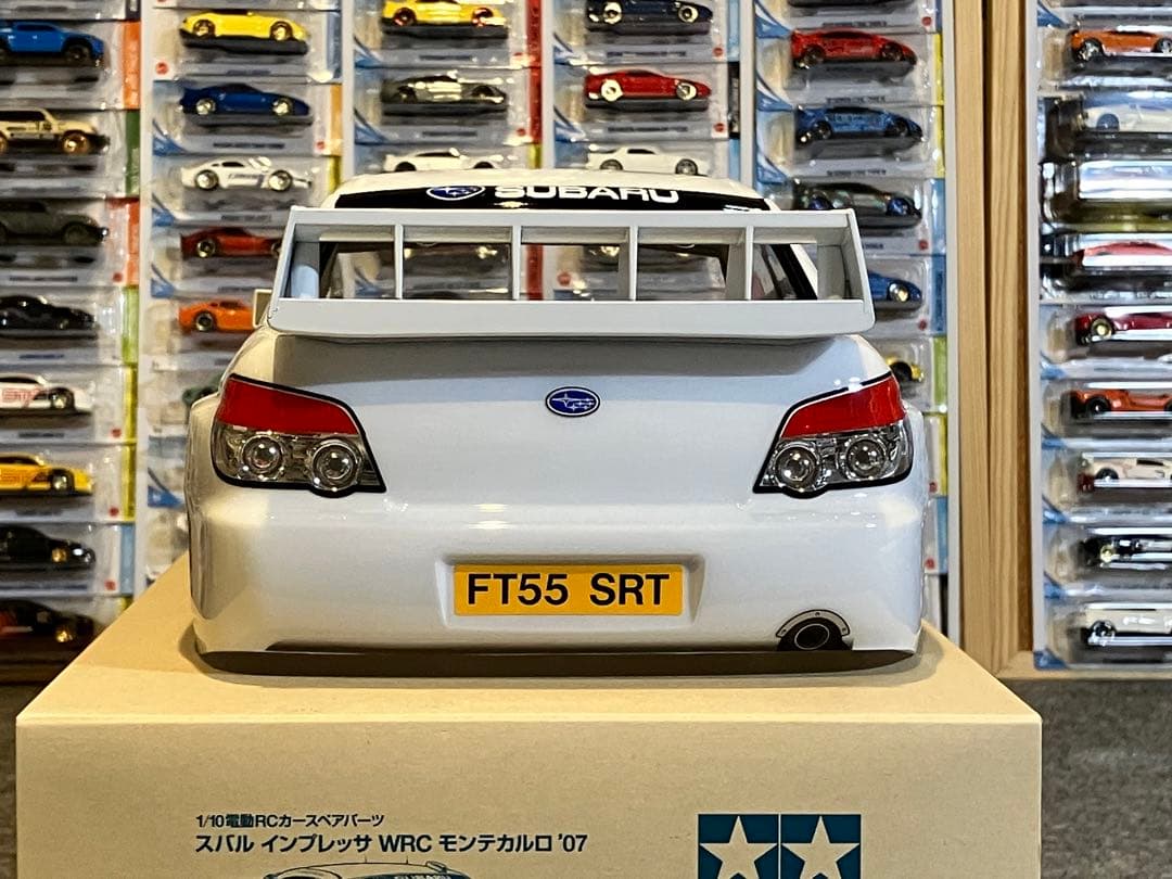 タミヤ ラジコン RC スバル インプレッサ 塗装済 スペアボディ 白 1/10