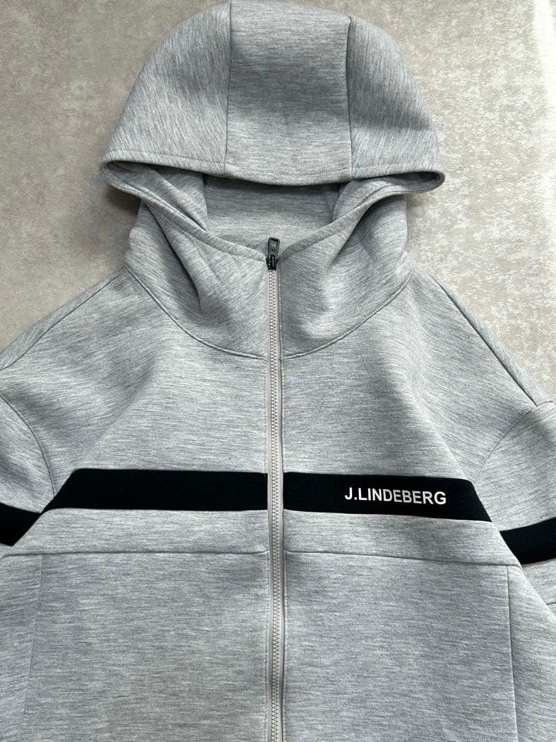 良品 ジェイリンドバーグ バックブリッジロゴストレッチフルジップゴルフパーカーL