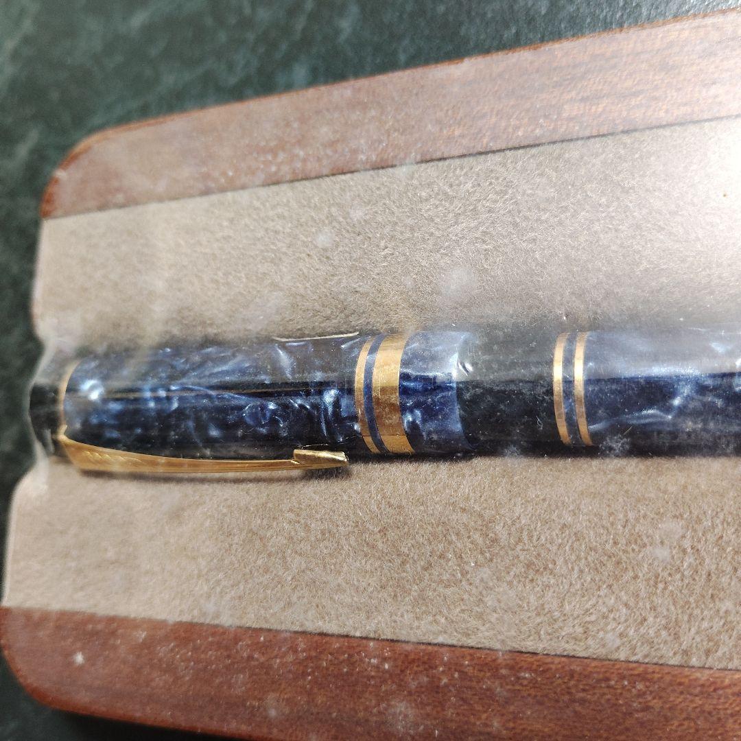 PARKER デュオフォールド 万年筆 ブルーマーブル GT 18K 英国製