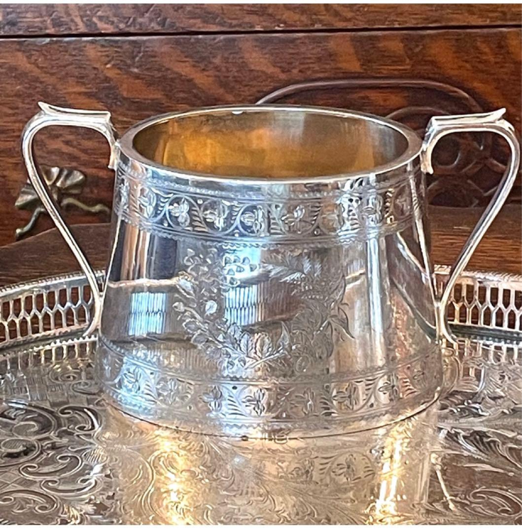 英国　イギリス　アンティーク　ティーセット　シルバープレート　純銀P 銀製品