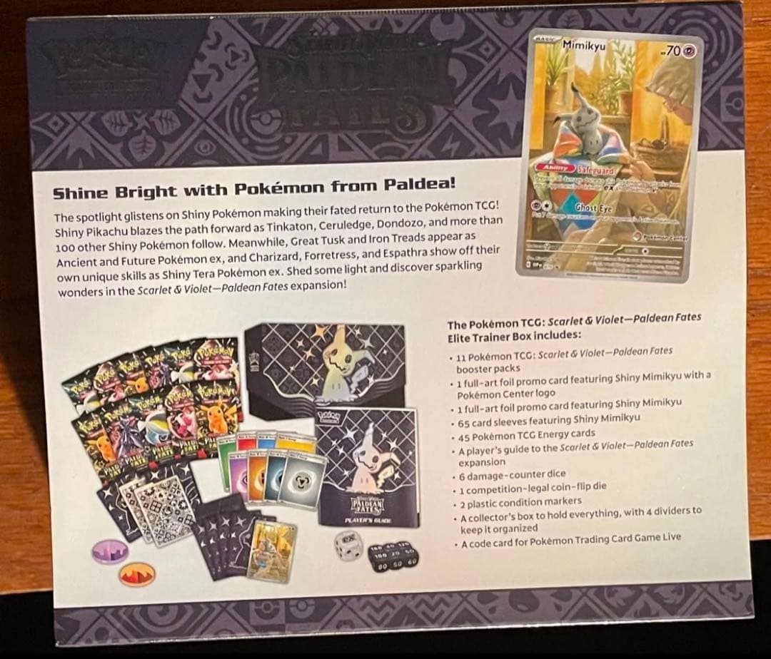 ETB ポケモンセンター限定　ミミッキュ　PALDEAN FATES 未開封