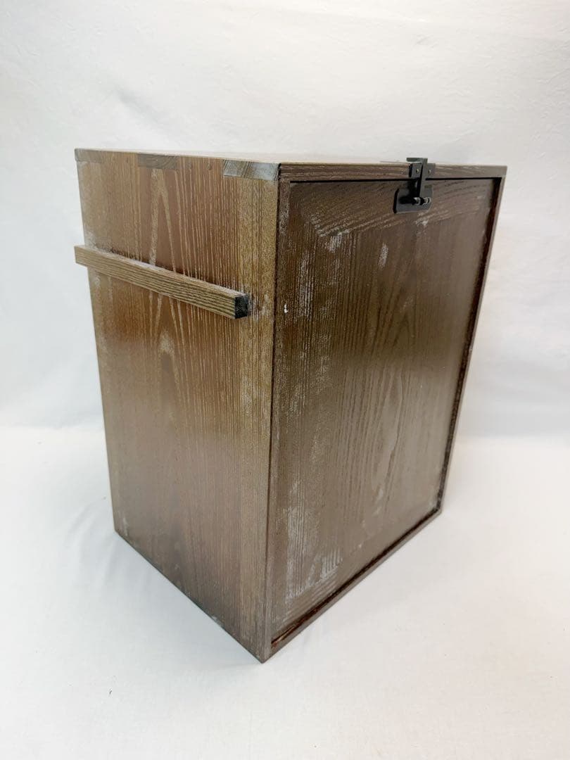 未使用 茶道具 指物師 仙水正之作 蝋引き仕上げ 桑 旅箪笥 十三点セット印有