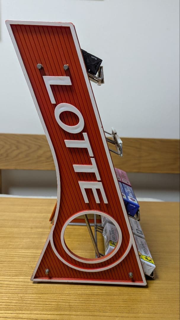 昭和レトロ　ロッテガム　陳列棚　ディスプレイスタンド　駄菓子屋