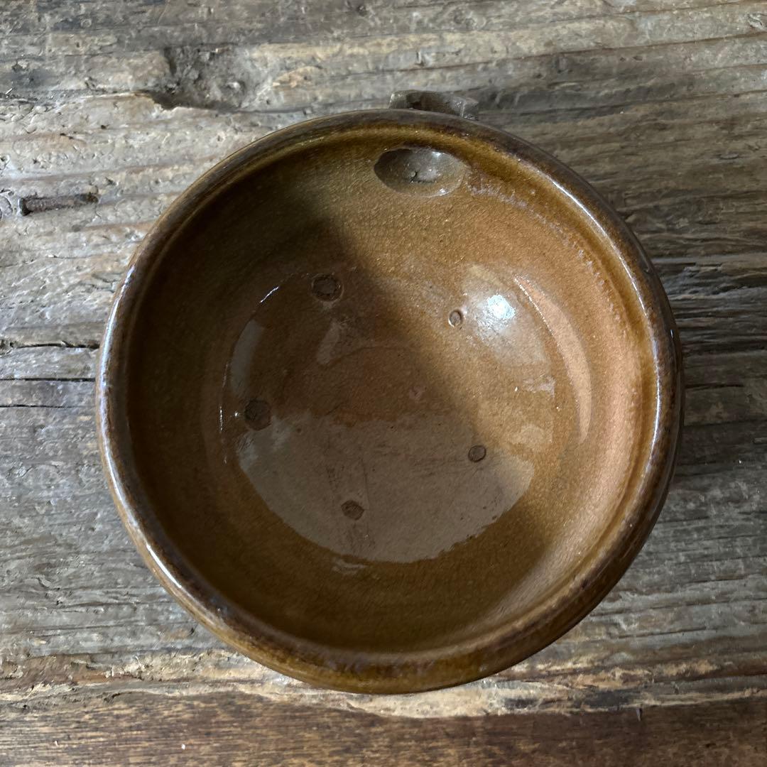 古い小砂焼片口　平清水　酒器　アンティーク　骨董　古民芸　検:白洲正子　李朝