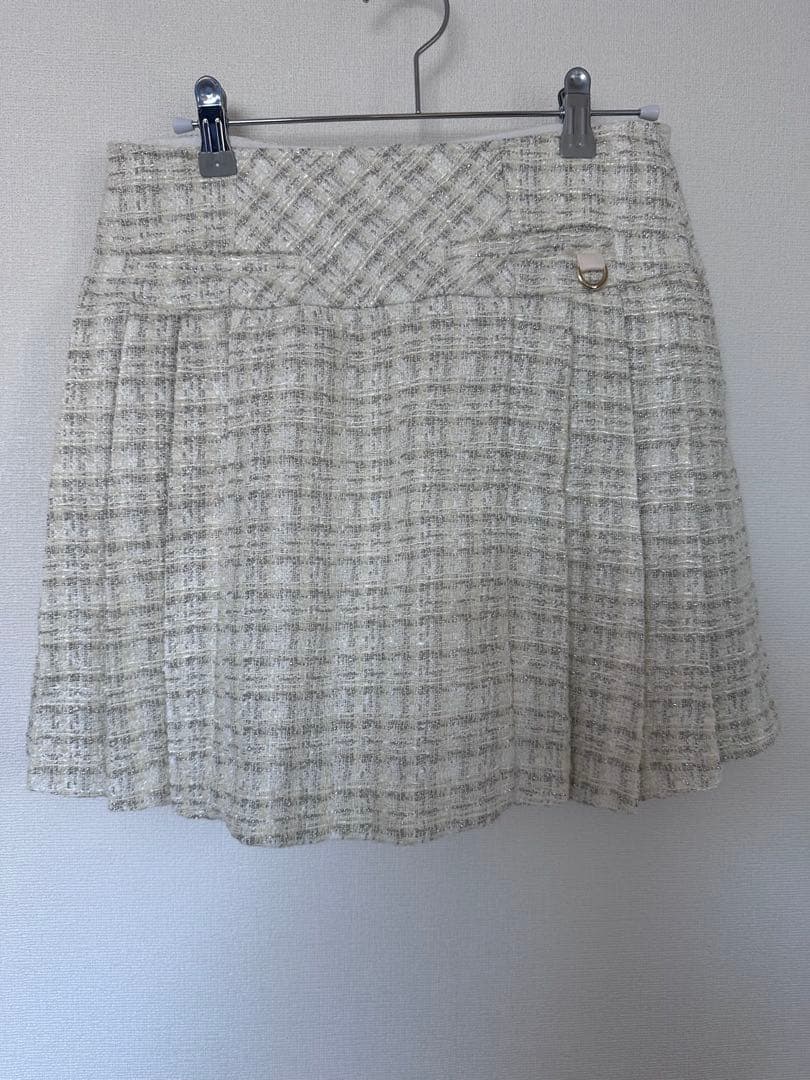 Fair Liar ゴルフ用　ホワイト ツイードジャケット　　スカート　2点