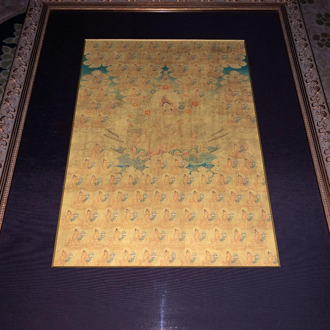 チベット　グリーンターラ菩薩　仏画