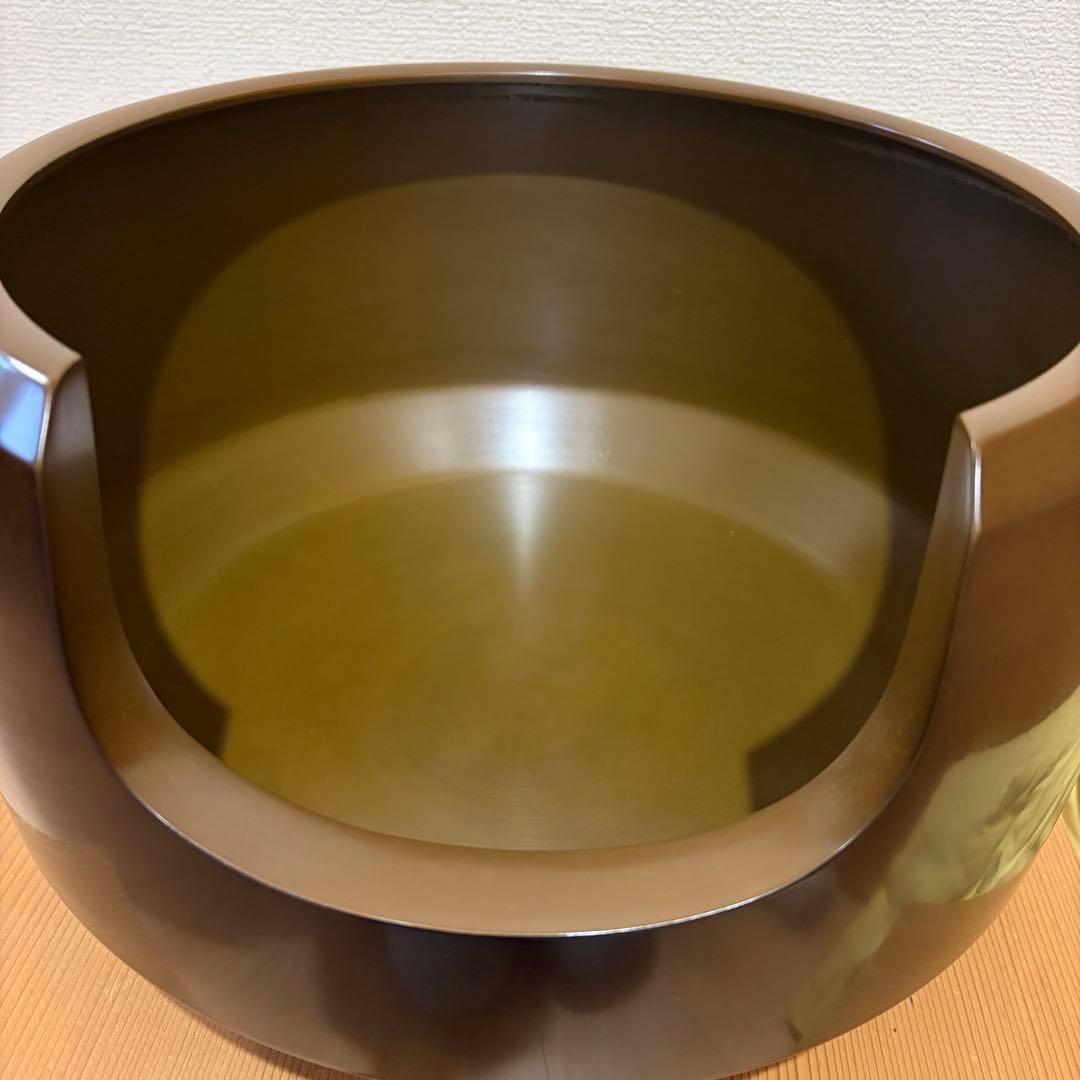 唐銅風炉師 黒瀬宗康 唐銅面取風炉　在銘　共箱 共布 裏千家 師:一の瀬宗辰