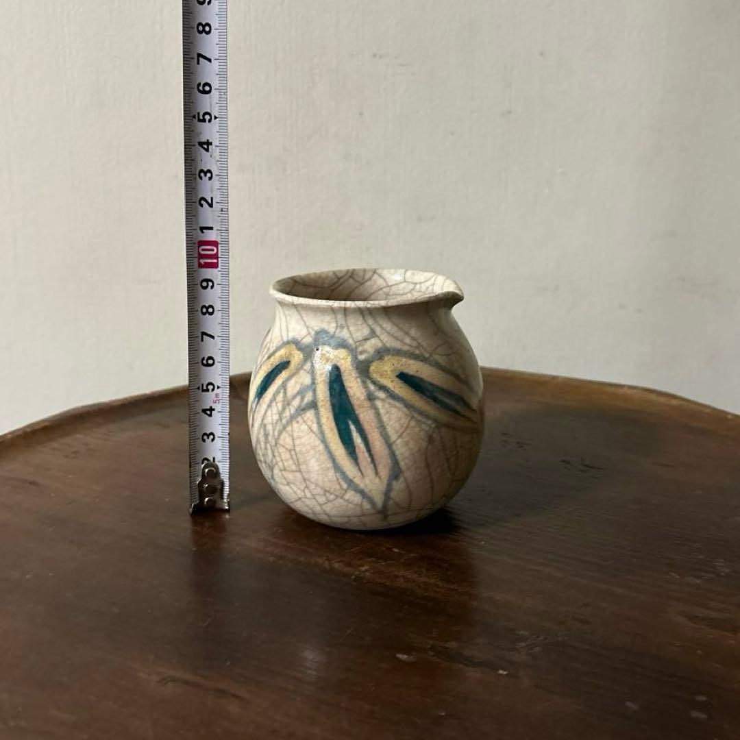 古い笹絵哥釉の器　花入れ　アンティーク　骨董　古道具　唐物　中国古玩　検:李朝