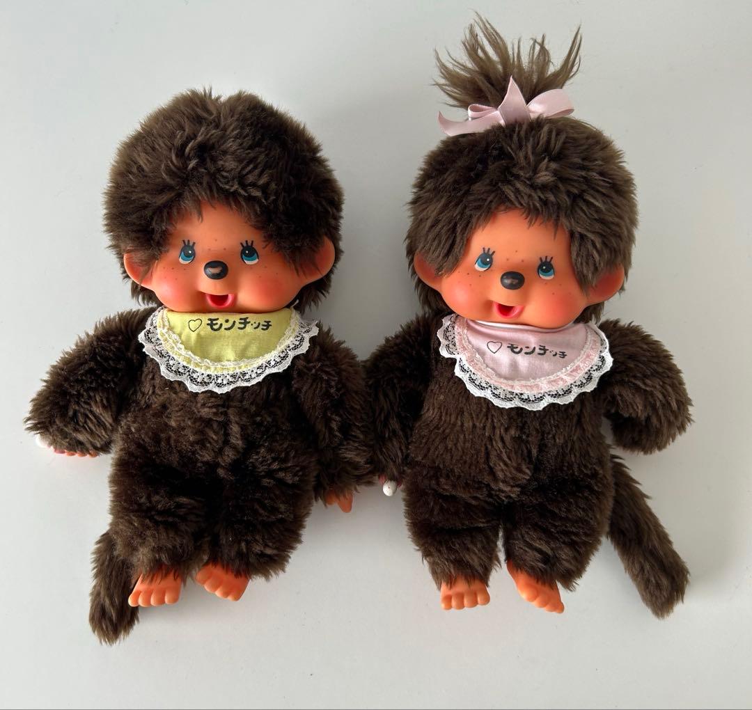 モンチッチ ブルーアイ　 青い瞳　昭和レトロ　ぬいぐるみ 2体セット　ペア