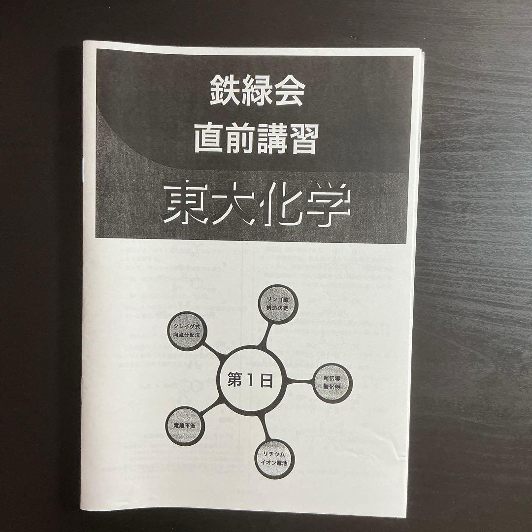 鉄緑会 直前講習 東大化学 資料一式