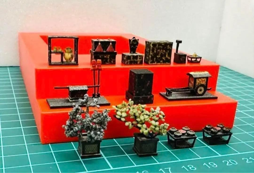 ミニチュア★ひな人形★増設セット★フィギュア★1/64人形に★リーメントに