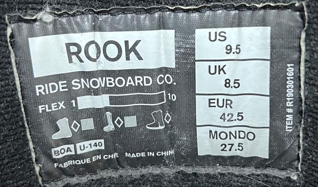 【即日発送】RIDE スノボブーツ　ROOK ルーク 27.5cm